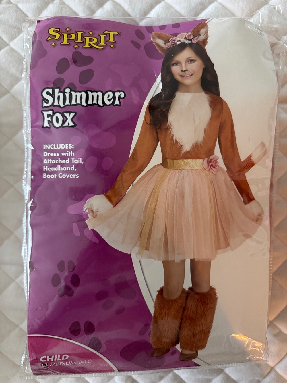 Spirit Shimmer Fox Kids Costume - Brown and Pink
